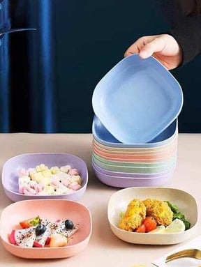 Multi-Function Eco-Friendly Colored Plastic Bone Dish (10 Pieces)